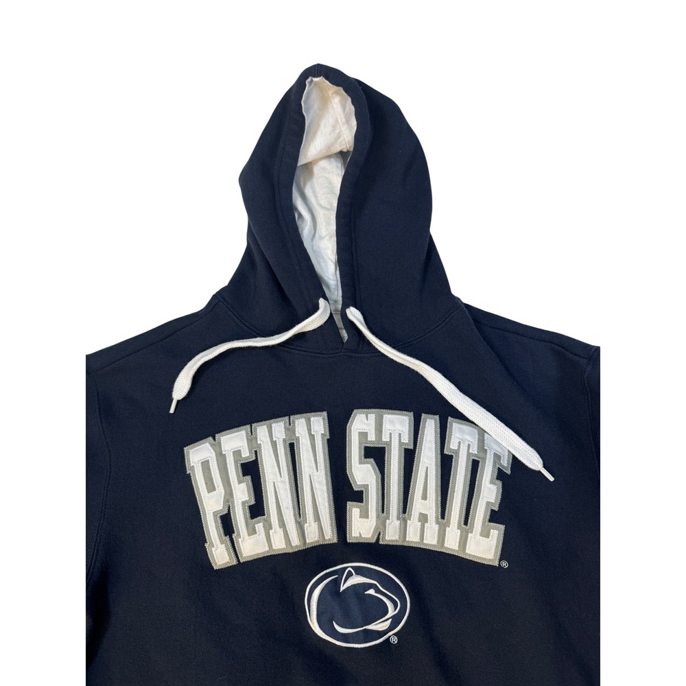 Penn State Nittany Lions Navy Blue Hoodie Sweatshirt Mens Medium G5 NCAA - Picture 2 of 8